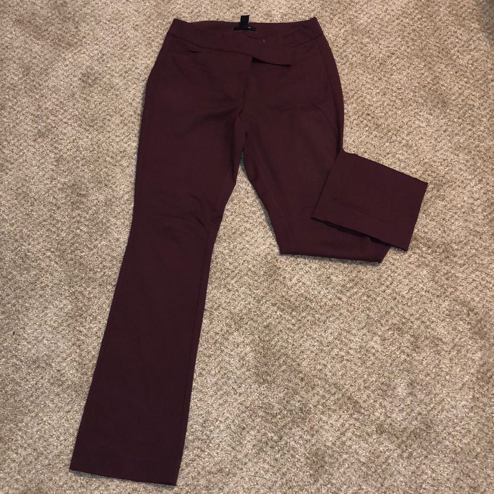 Maroon Boot Cut WHBM Pant